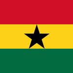 Ghana Flag Printed Nylon 3' x 5' with a black star, made of UV-resistant nylon, featuring brass grommets and strong stitching for durability.