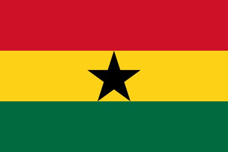 Ghana Flag Printed Nylon 3' x 5' with a black star, made of UV-resistant nylon, featuring brass grommets and strong stitching for durability.