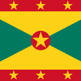 Grenada Flag Printed Nylon 3' x 5' with yellow star in red circle, strong canvas header, and brass grommets for outdoor use.