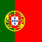 Portugal Flag Printed Nylon 3' x 5' with red, green, and blue emblem, featuring strong canvas header and solid brass grommets for outdoor use.