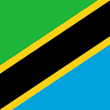 Tanzania Flag Printed Nylon 3' x 5' with diagonal stripes, featuring strong canvas header, brass grommets, and UV resistant nylon. Suitable for indoor and outdoor use.