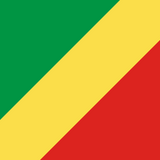 Congo Flag Printed Nylon 3' x 5' with diagonal stripes, strong canvas header, and brass grommets for outdoor use.