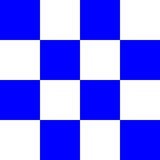 November Code Signal Flag with a blue and white checkered pattern, made of 200 denier nylon, featuring nylon rope, distance lines, and ash toggles.