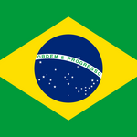 Brazil Flag Printed Nylon 2' x 3' with blue circle and white stars on a yellow and green diamond, featuring strong canvas header and brass grommets.