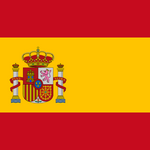 Spain Flag Printed Nylon 3' x 5' featuring a coat of arms with a crown and colorful shield, designed for indoor or outdoor use with strong canvas header and brass grommets.