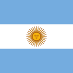 Argentina Flag Printed Nylon 5' x 8' featuring a sun with a face, strong canvas header, and brass grommets for indoor or outdoor use.