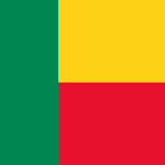 Benin Flag Printed Nylon 3' x 5' featuring strong canvas header, two brass grommets, and UV-resistant material for outdoor use.