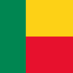 Benin Flag Printed Nylon 3' x 5' featuring a strong canvas header, brass grommets, and UV-resistant nylon with four rows of lock-stitching.