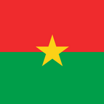 Burkina Faso Flag Printed Nylon 3' x 5', featuring a central yellow star, durable canvas header, brass grommets, and UV-resistant nylon for outdoor use.