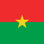 Burkina Faso Flag Printed Nylon 3' x 5', featuring a yellow star, strong canvas header, and brass grommets for indoor or outdoor use.