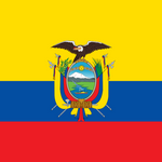 Ecuador Flag Printed Nylon 3' x 5' featuring a bird emblem, durable canvas header, and brass grommets for outdoor use.