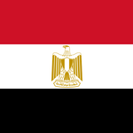 Egypt Flag Printed Nylon 3' x 5' featuring a logo and strong construction with brass grommets for outdoor use.