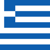 Greece Flag Printed Nylon 5' x 8', featuring a blue and white design with strong canvas header and brass grommets for indoor or outdoor use.