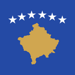 Kosovo Flag Printed Nylon 3' x 5' featuring white stars and yellow outline, made to UN specifications with brass grommets and UV-resistant nylon.