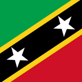 St. Kitts And Nevis Flag Printed Nylon 3' x 5', featuring white stars on red, green, and black stripes, with brass grommets and durable canvas header.