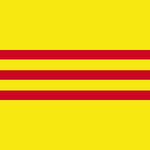 South Vietnam (1948-1975) Flag Printed Nylon 3' x 5' with strong canvas header and two brass grommets, designed for outdoor use.