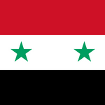 Syria Flag Printed Nylon 3' x 5' with green stars, canvas header, brass grommets, and UV-resistant nylon for outdoor use.