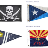 Custom PRINTED POLYESTER Corporate Flags, Brand Pennants, Marketing Banners