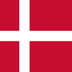 Denmark Courtesy Flag 12 x 18 Nylon, features a red field with a white cross, marine-grade solarmax nylon, canvas header, and brass grommets.