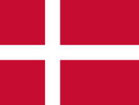 Denmark Courtesy Flag 12 x 18 Nylon, features a red field with a white cross, marine-grade solarmax nylon, canvas header, and brass grommets.