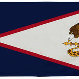 American Samoa Flag 12 x 18 Printed Nylon featuring an eagle holding a sword, strong canvas header, and brass grommets for outdoor use.