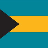 Bahamas National Courtesy Flag 12 x 18, featuring marine-grade Solarmax nylon, canvas header, and brass grommets.