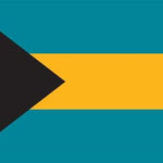 Bahamas Flag Printed Nylon 3' x 5' with strong canvas header and brass grommets, showcasing official UN design for outdoor use.