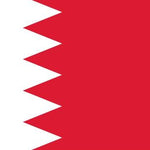 Bahrain Flag Printed Nylon 3' x 5', featuring strong canvas header, two brass grommets, and UV-resistant nylon with reverse image on the backside.