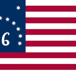 Bennington 12 x 18 Historic American Flag Printed Nylon, featuring 13 stars, 13 stripes, and a prominent '76' in the blue canton.