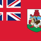 Bermuda Flag Printed Nylon 3' x 5' features a red lion and ship on durable, UV-resistant nylon with brass grommets for outdoor use.