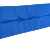 Blue Solid Color Nylon Flag Pennant 18 x 8' displayed against a white background. The pennant is made of 200 denier nylon, ideal for outdoor use.