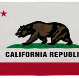 California State Flag 12 x 18 Printed Nylon featuring a bear walking on grass, with strong canvas header and brass grommets, suitable for outdoor use.