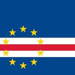 Cape Verde Flag Printed Nylon 3' x 5', featuring yellow stars and stripes, durable canvas header, and brass grommets for outdoor use.