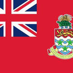 Cayman Islands Courtesy Flag 12 x 18 featuring a turtle and crest design, made of Marine-grade nylon with a canvas header and brass grommets.