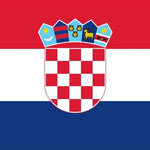 Croatia Flag Printed Nylon 3' x 5', featuring durable canvas header, solid brass grommets, and bright UV-resistant nylon for outdoor or indoor use.