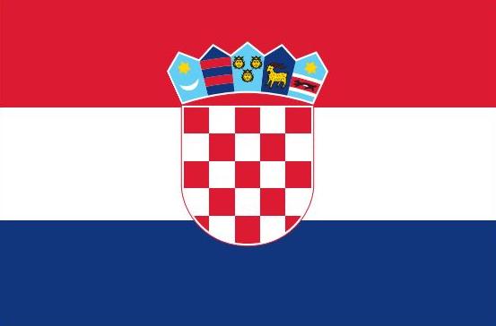 Croatia Flag Printed Nylon 2' x 3', featuring a lion emblem, strong canvas header, and brass grommets for indoor or outdoor display.