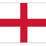 St. George Cross Flag Printed Nylon 3' x 5', featuring a red cross on a white background, made of durable SolarGuard nylon with brass grommets.