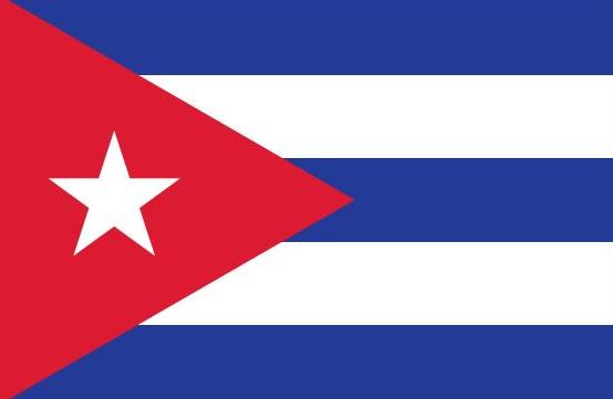 Cuba Flag Printed Nylon 4' x 6', featuring a white star and stripes, strong canvas header, and brass grommets, designed for durability and flyability.