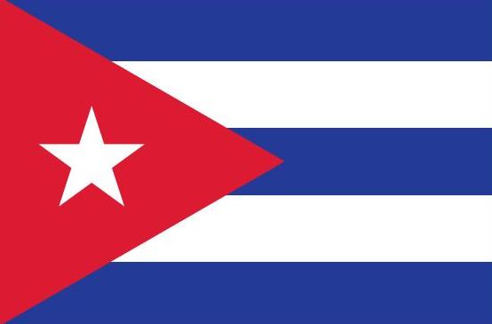 Cuba Flag Printed Nylon 3' x 5' with a central white star, designed for outdoor use, featuring durable construction and vibrant print.