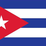 Cuba Flag Printed Nylon 3' x 5' with a white star in the center, featuring a strong canvas header and brass grommets for outdoor use.