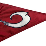 David Wirth Released Circle Hook Fish Pennant Flag, 12 x 18, double-sided with white and black design, strong header, and brass grommets for durability.