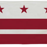 District of Columbia Flag 6' x 10' Printed Nylon, featuring three red stars on a white background, with strong canvas header and brass grommets.