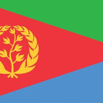 Eritrea Flag Printed Nylon 3' x 5', featuring a yellow leafy emblem, strong canvas header, brass grommets, and UV-resistant nylon for outdoor use.