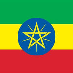 Ethiopia Flag Printed Nylon 3' x 5' with a central star, canvas header, and brass grommets for outdoor use.