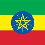 Ethiopia Flag Printed Nylon 3' x 5' with a central star, canvas header, and brass grommets for outdoor use.