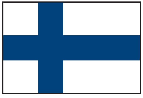 Finland Courtesy Flag 12 x 18 nylon, featuring a blue and white design, canvas header, and brass grommets, suitable for marine use.