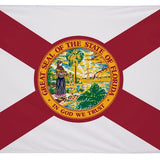 Florida State Flag 2' x 3' Printed Nylon features a red St. Andrew's cross on a white field, with the Florida state seal at the center.