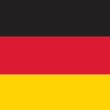 Germany Courtesy Flag 12 x 18 Nylon with canvas header and brass grommets, featuring a red, black, and yellow design. Made in the USA.