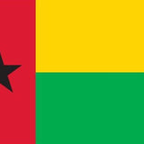 Guinea Bissau Flag Printed Nylon 3' x 5', features a black star on a red, yellow, and green flag, with sturdy canvas header and brass grommets.