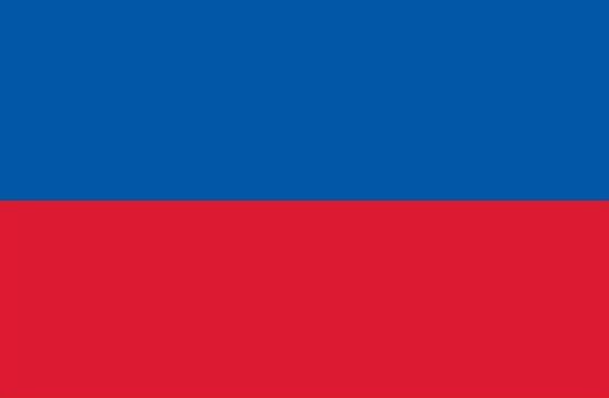 Haiti Courtesy Flag 12 x 18, Marine-grade nylon with canvas header and brass grommets, featuring red and blue design.